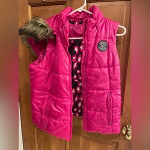 Pretty in pink jr girls winter vest